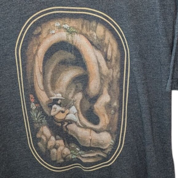 Curbside Clothing Artist Josh Audiss Listening Art Artwork T-shirt Top Tee Shirt - Picture 3 of 3